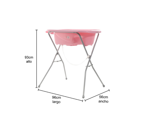Bañera con pedestal premium baby rosa - Imagen 7
