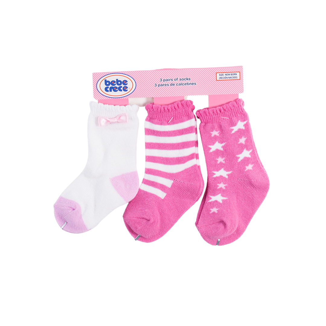 Carter's Calcetines para bebés, con cordones, 0-3 meses (paquete de 6),  Multi