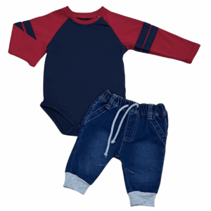 Conjunto De Pantalón y Mameluco Para Niño